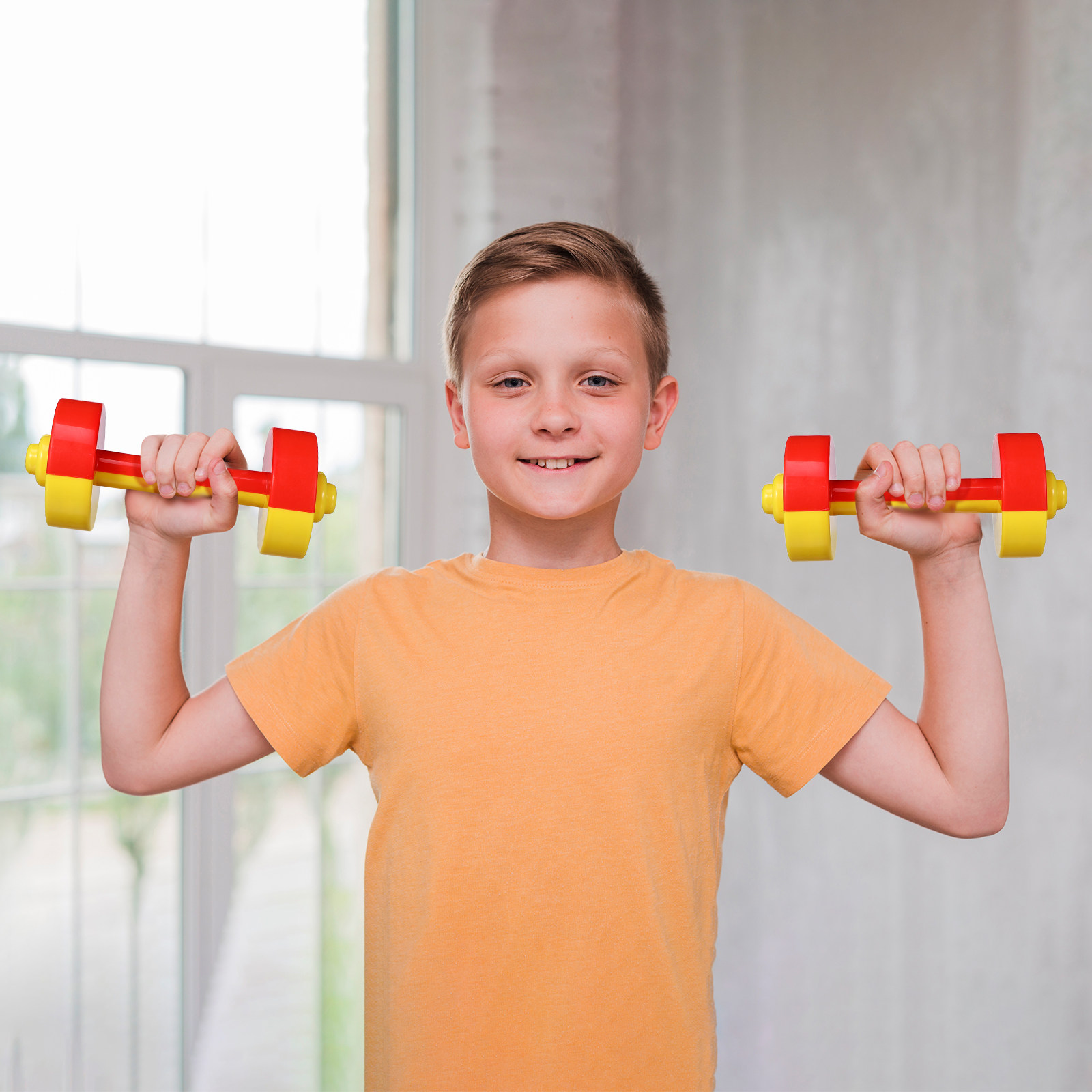 Home Gym For Kids - 1Pair Children Plastic Dumbbell Barbell Kids