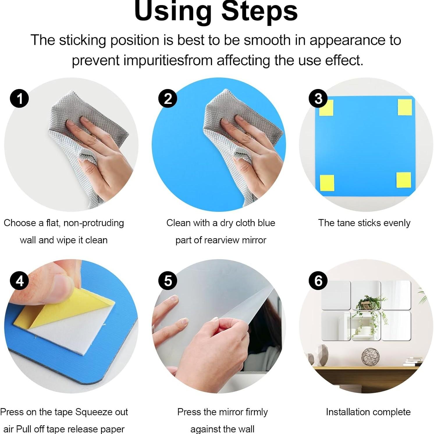 4Pcs Acrylic Mirror Wall Stick - Home Gym For Kids review and price