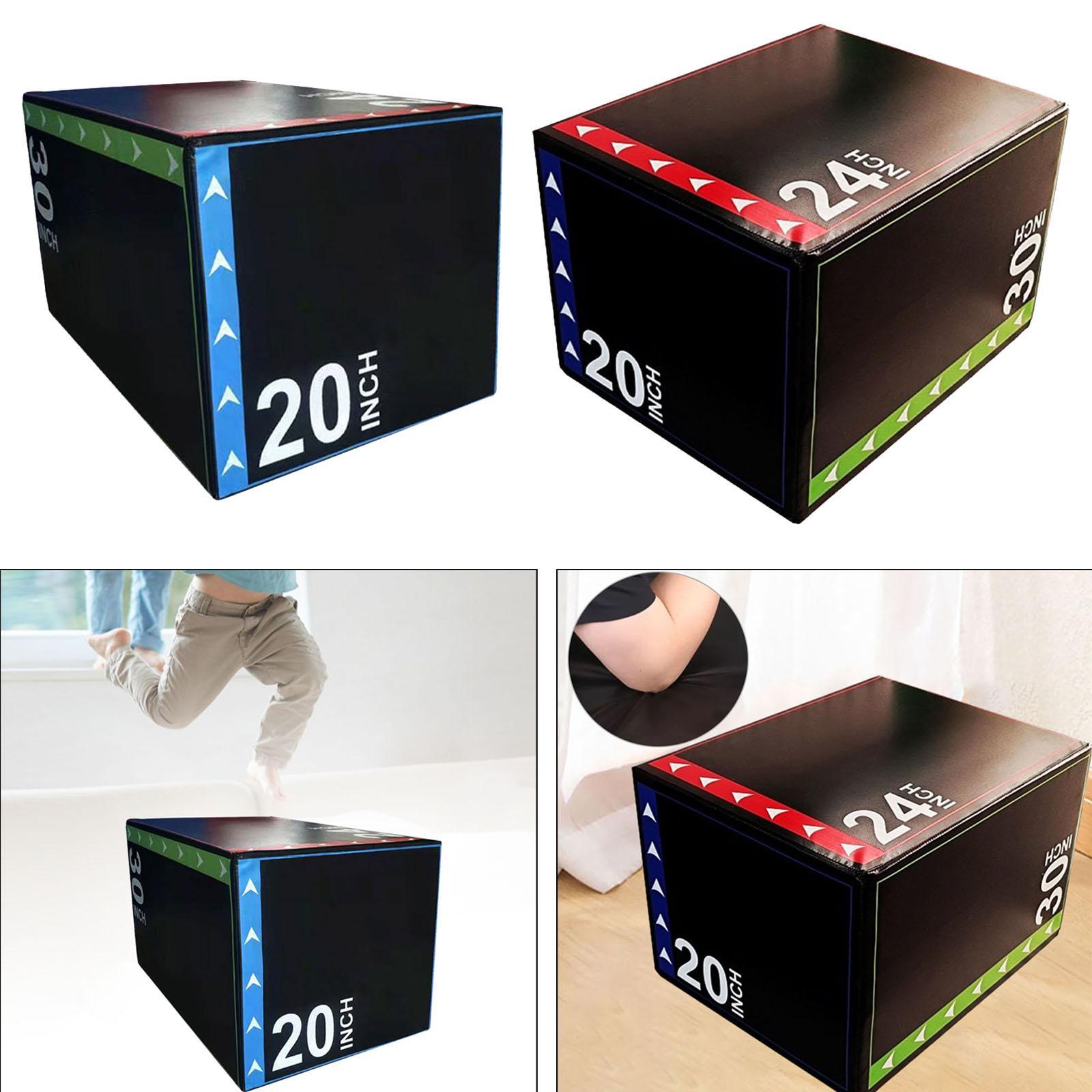 3-in-1Jump Box Plyometric Box  - Home Gym On Carpet review and price