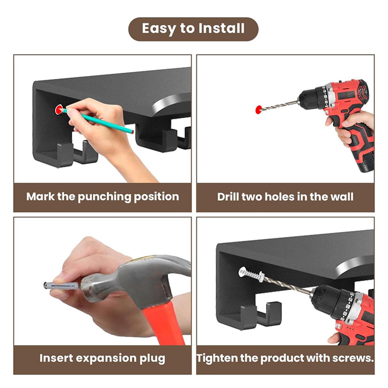 Floating Shelf with Hooks Meta - Home Gym Organization review and price