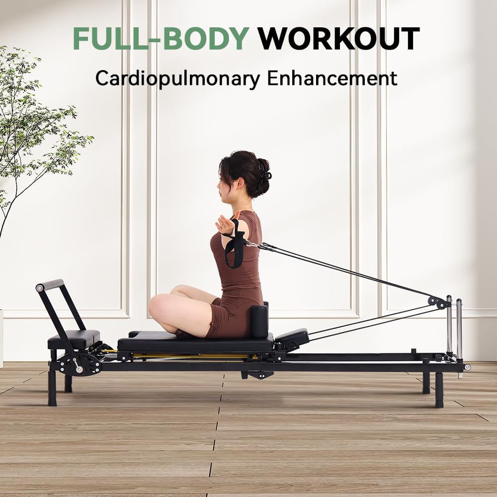 Foldable Pilates Reformer Mach - Home Gym Resistance Machine review and price