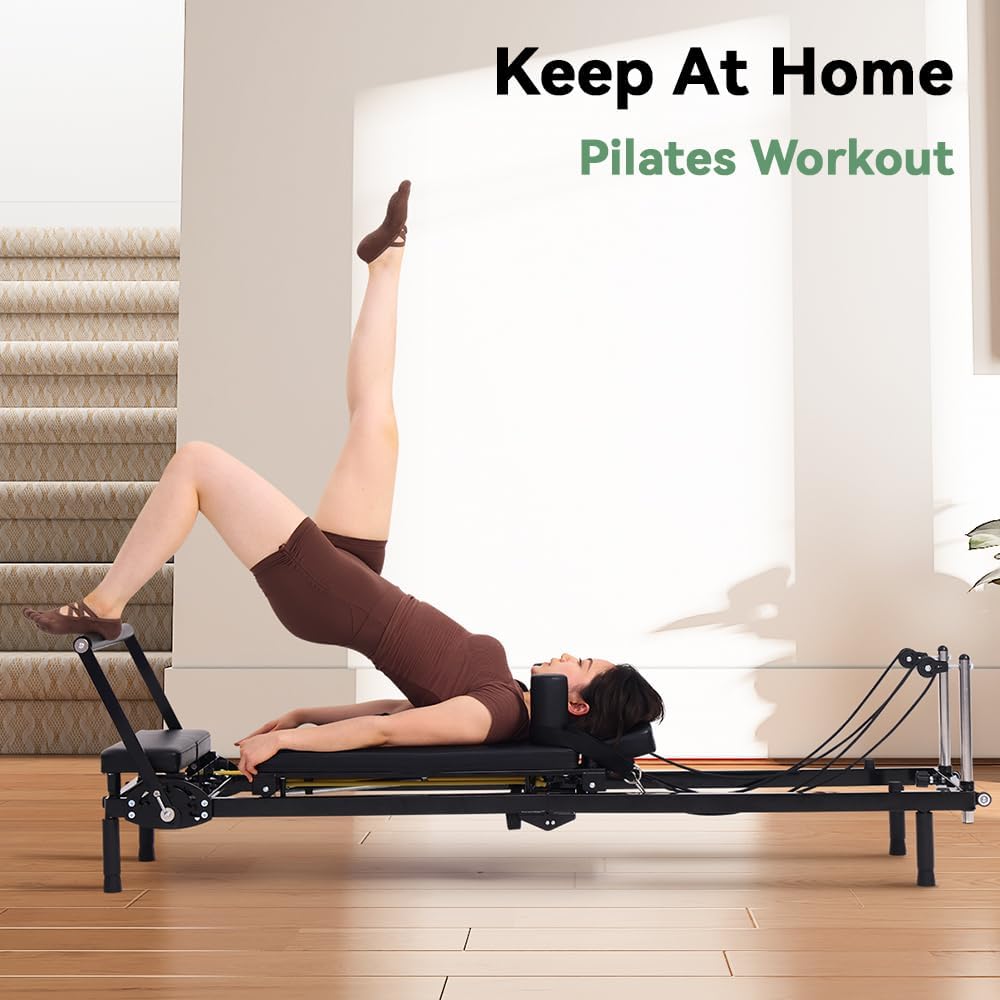 Foldable Pilates Reformer Mach - Home Gym Resistance Machine review and price