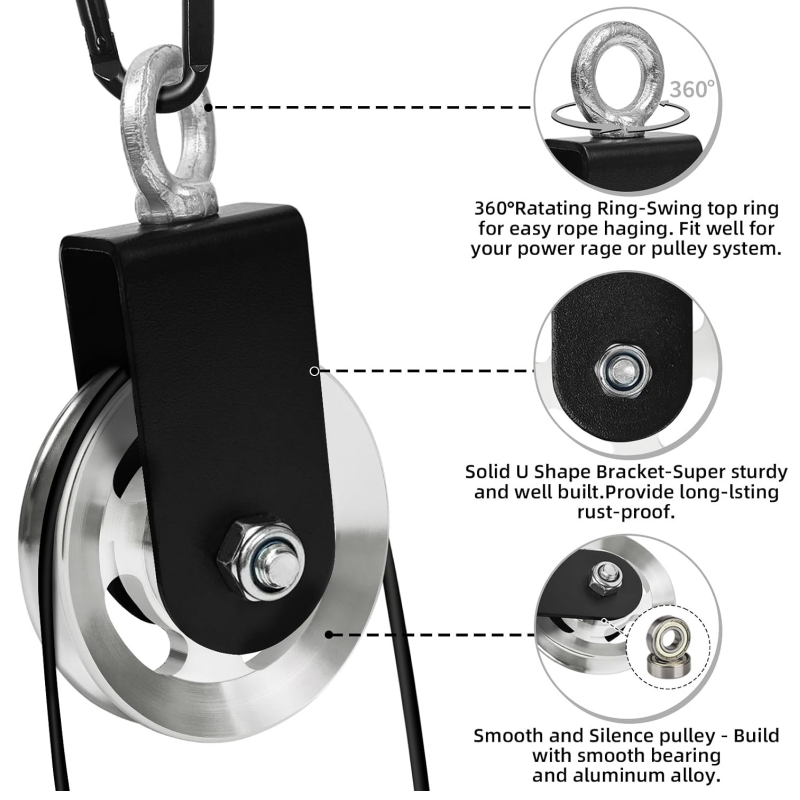 1Pc Aluminum Alloy Cable Pulle - Home Gym Diy Pulley System review and price