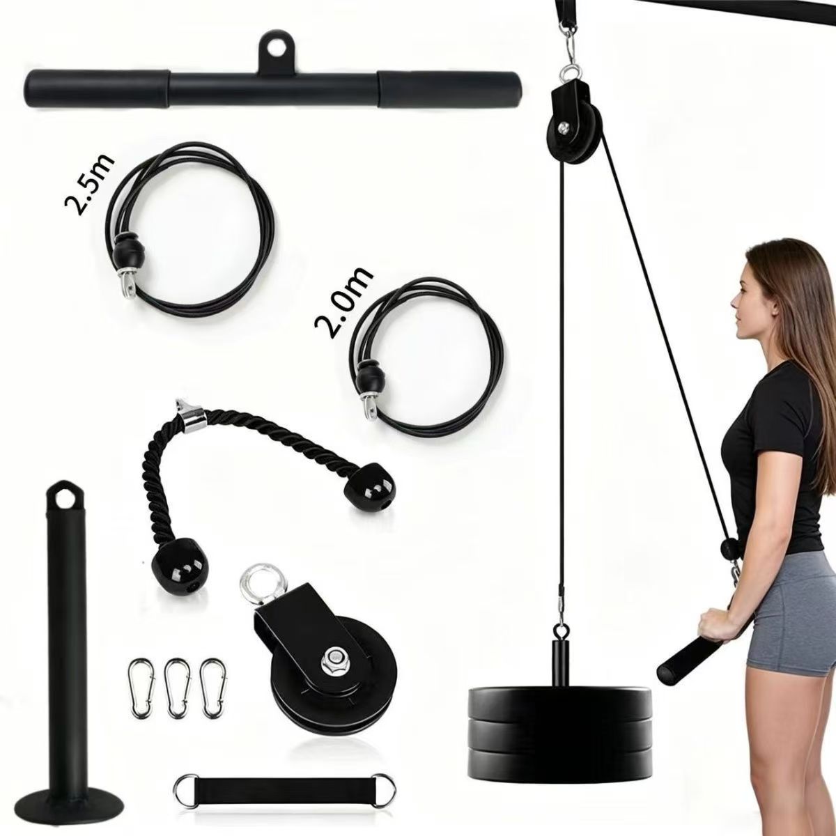 DIY Home Gym Complete Kit, Sil - Home Gym Diy Pulley System review and price