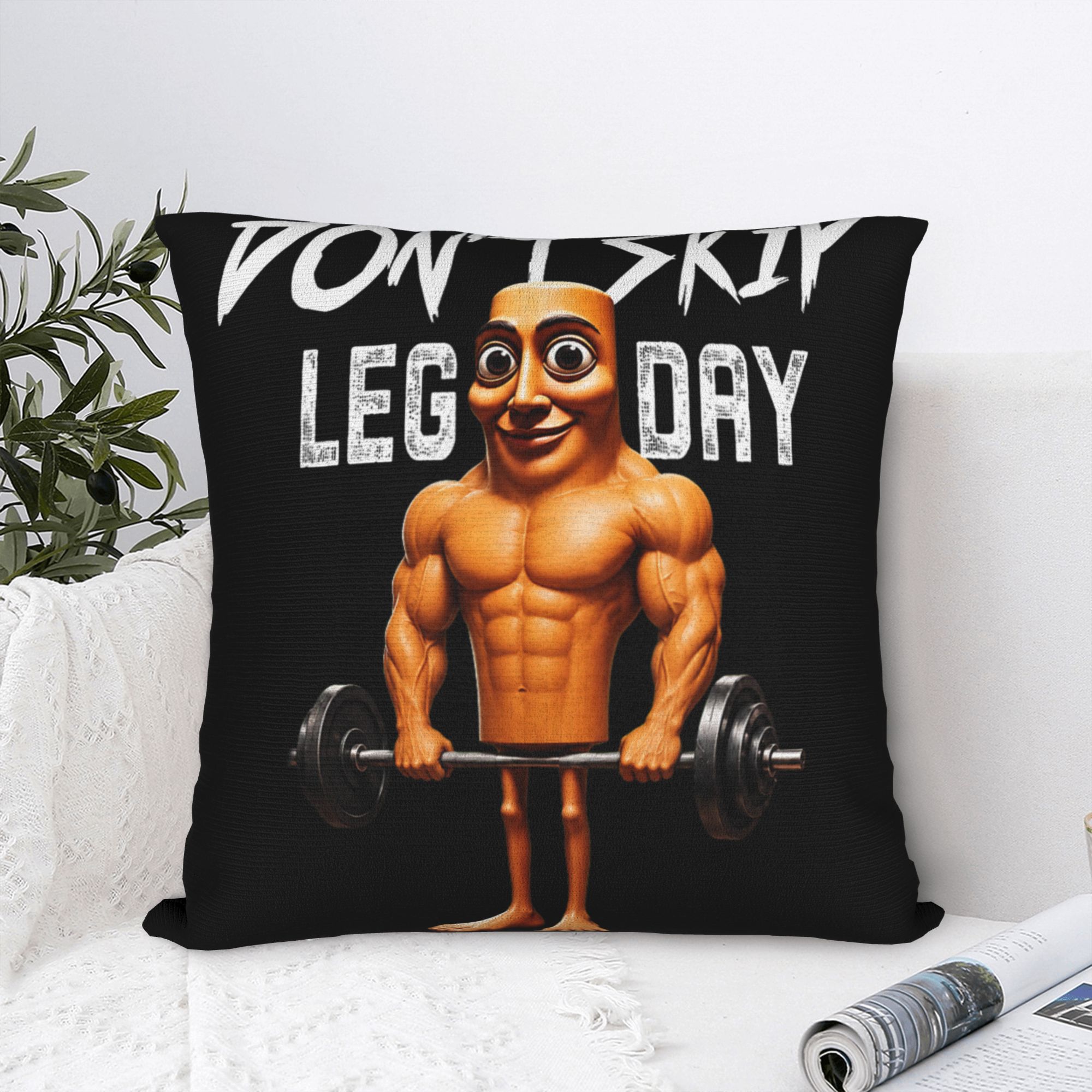 Pillow Case Don't Skip Leg Day - Home Gym Leg Day review and price