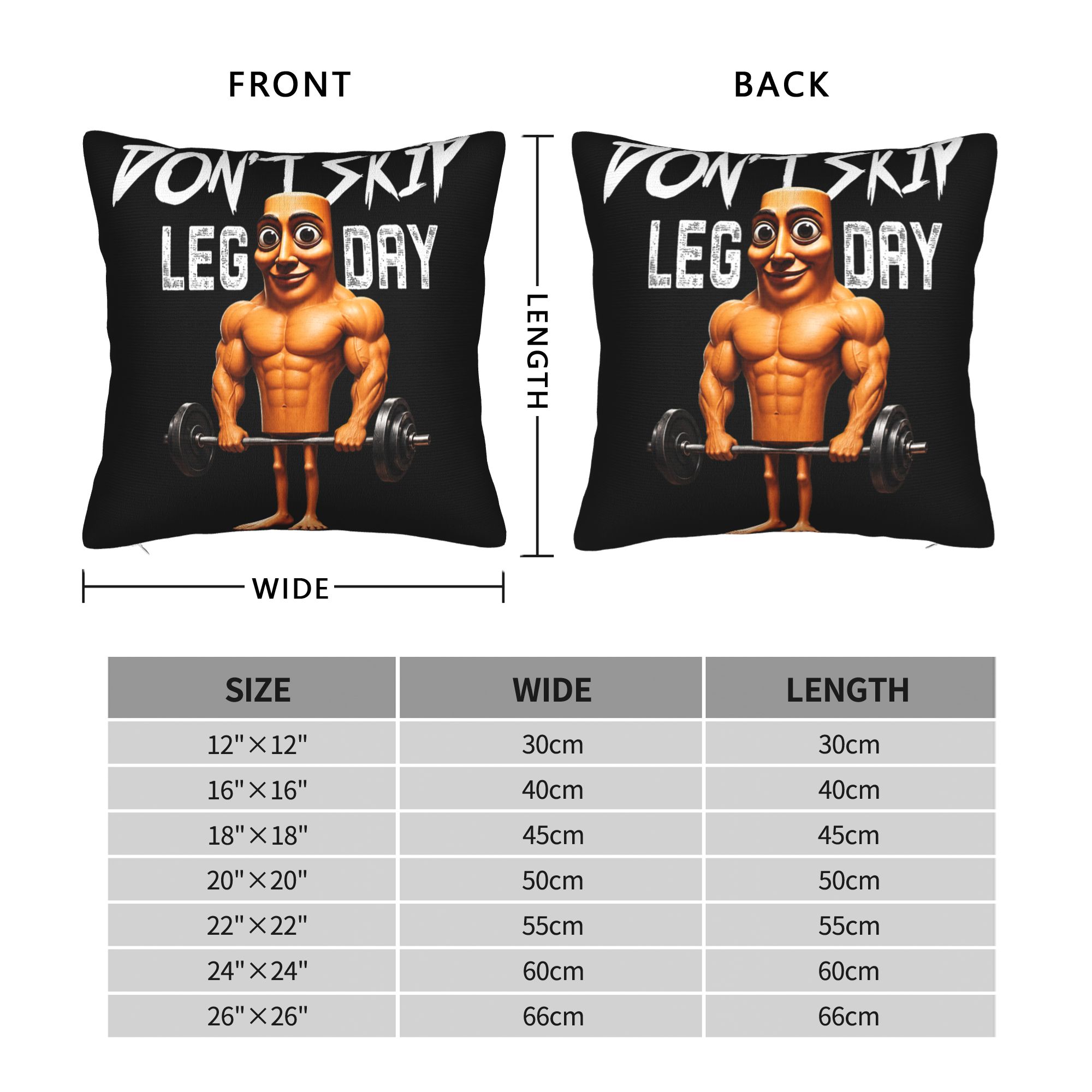 Pillow Case Don't Skip Leg Day - Home Gym Leg Day review and price