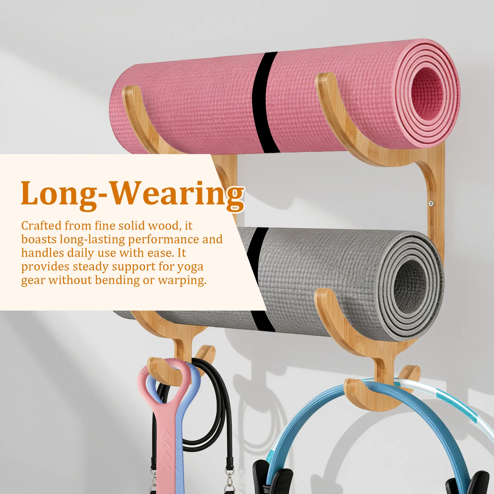 2Pcs Yoga Mat Storage Rack Wal - Home Gym On Carpet review and price