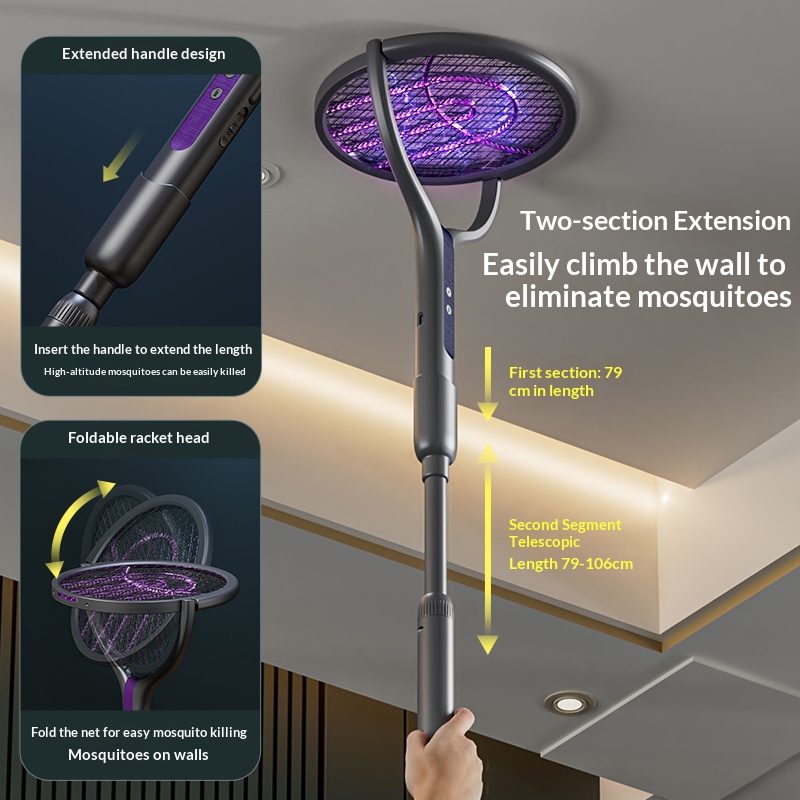 Rotating Head Bug Zapper Racke - Head Racket Boom review and price