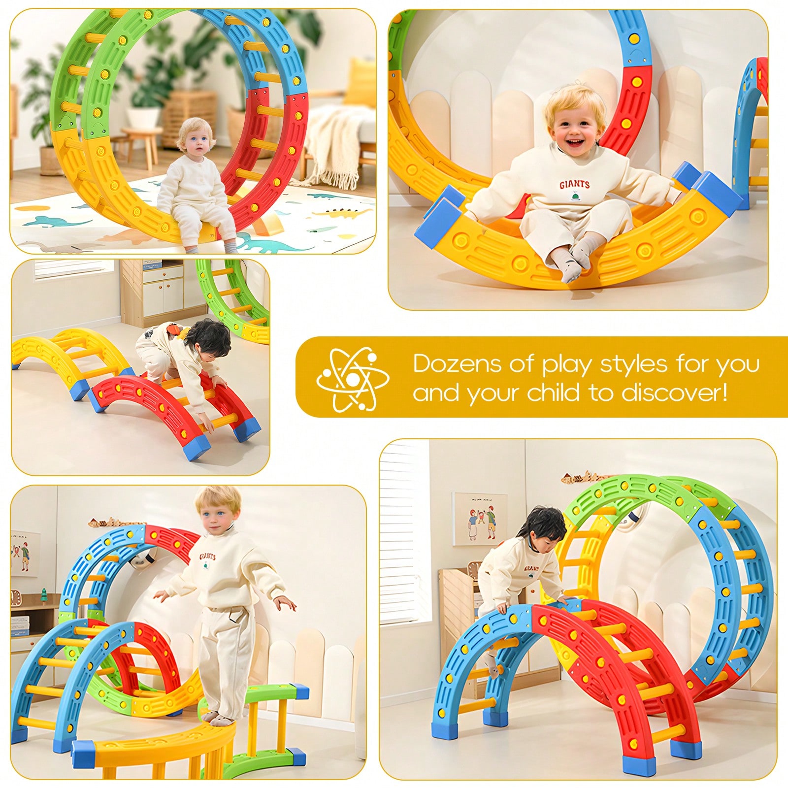GCCSJ 2-In-1 Foldable Toddler  - Home Gym For Kids review and price