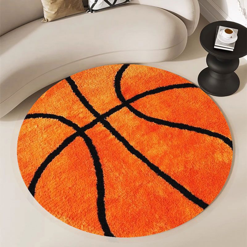 Basketball Pattern Round Rug F - Home Gym For Kids review and price