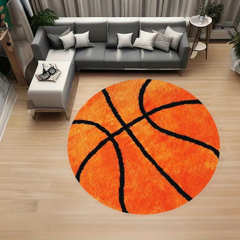 Basketball Pattern Round Rug F - Home Gym For Kids review and price